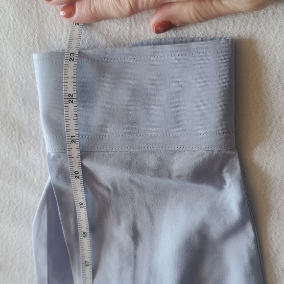 Roundtree & Yorke Gold Label Fitted NON Iron EZ Wash Dress Shirt in Blue Sz 16 - Picture 10 of 10